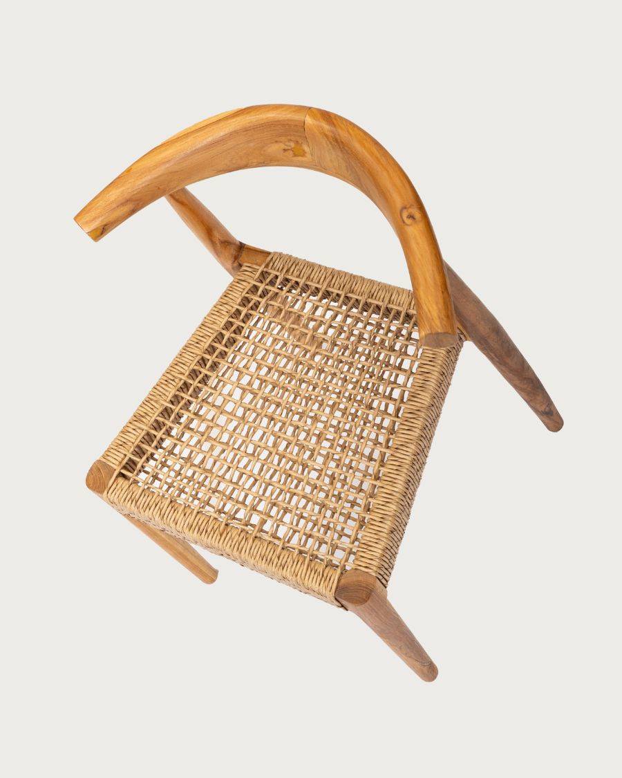 Soa - Lot de 2 chaises Soa en teck massif et corde synthétique - UNIQKA - Imagen 6