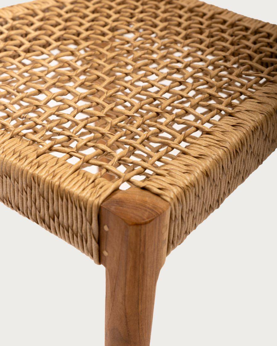 Soa - Lot de 2 chaises Soa en teck massif et corde synthétique - UNIQKA - Imagen 7