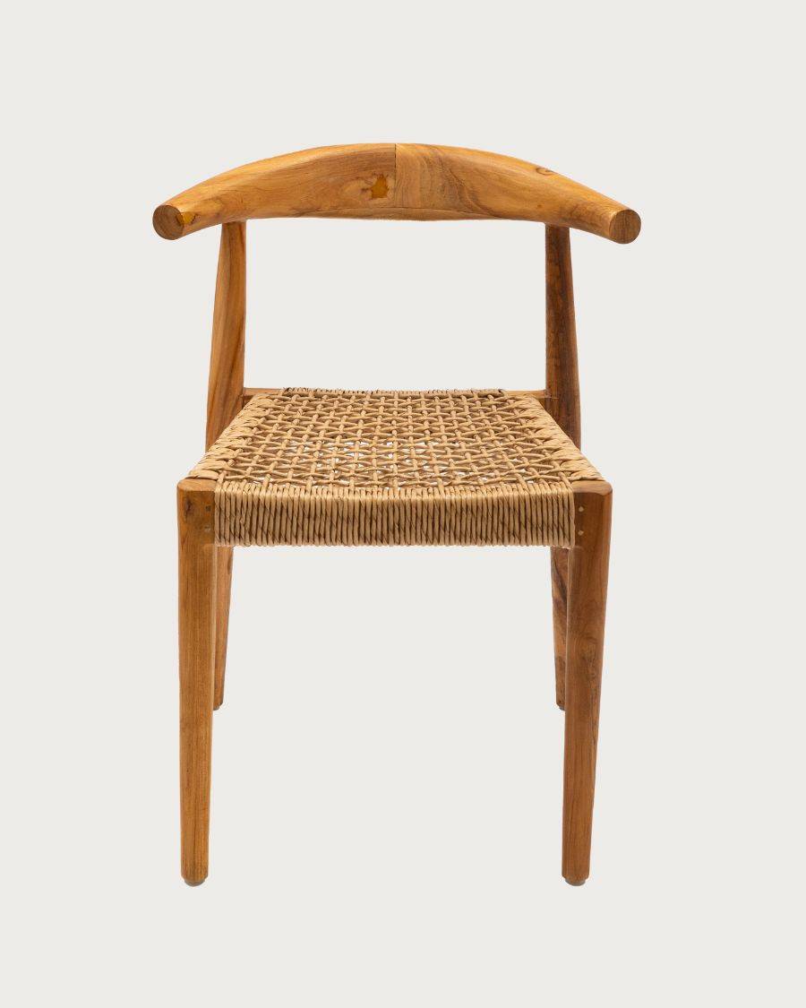 Soa - Lot de 2 chaises Soa en teck massif et corde synthétique - UNIQKA - Imagen 2