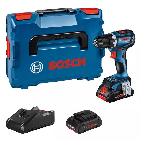 Bosch Professional - Perceuse visseuse 18V GSR 18V-90C moteur sans charbon + 2 batteries Procore 4Ah + chargeur en coffret L-BOXX - BOSCH - 06019K6004 - Imagen 1
