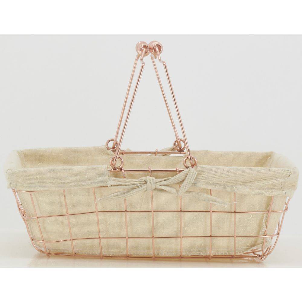 Aubry Gaspard - Panier rectangulaire en métal cuivré "Élégance Cuivrée" - Imagen 3