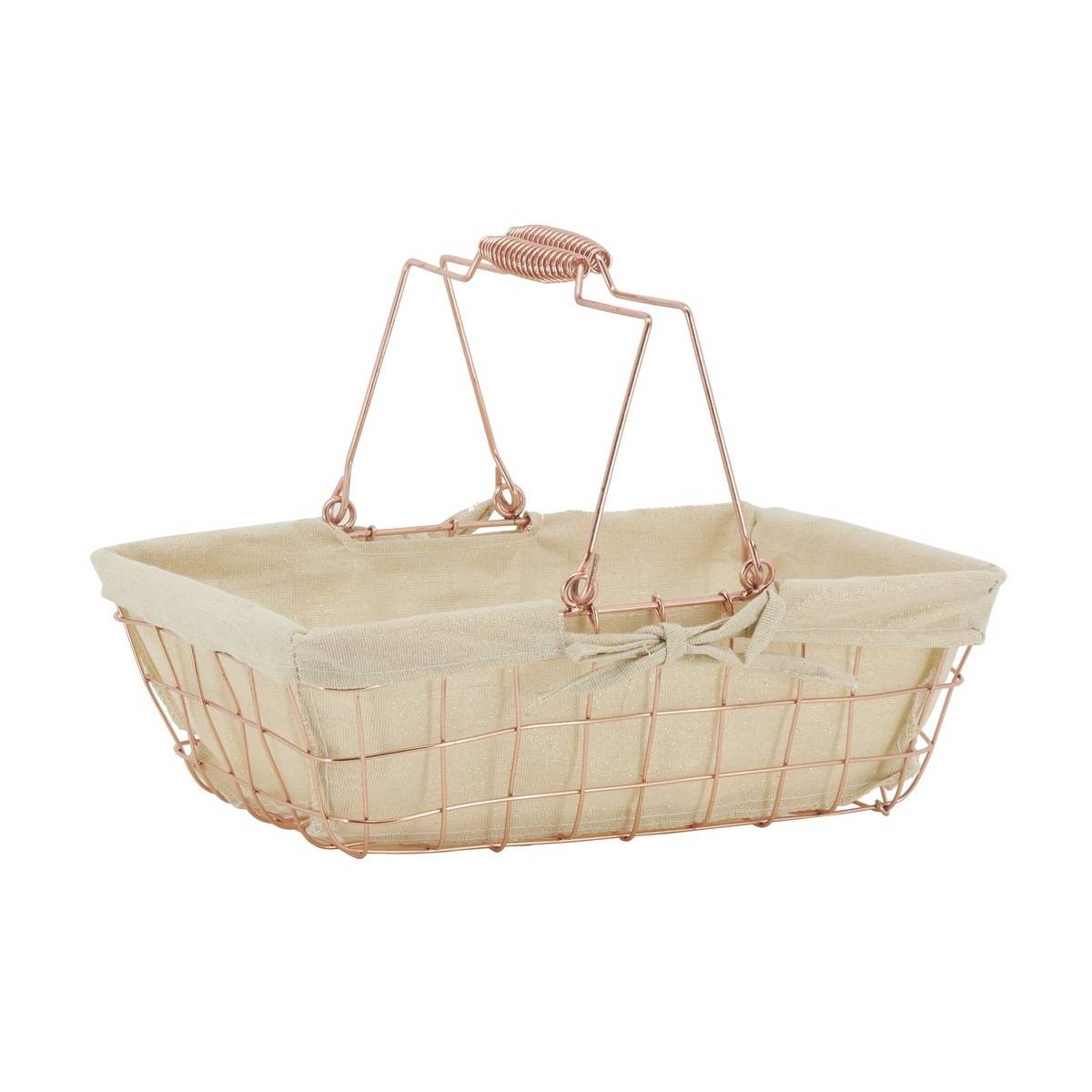 Aubry Gaspard - Panier rectangulaire en métal cuivré "Élégance Cuivrée" - Imagen 1