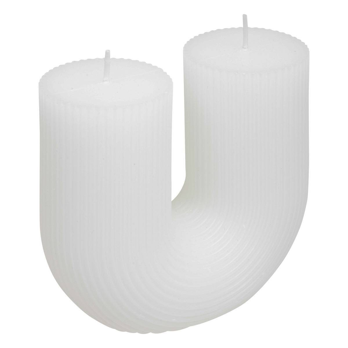 Atmosphera - Bougie en U "Demi" 400g blanc - Atmosphera Créateur d'intérieur - Imagen 1
