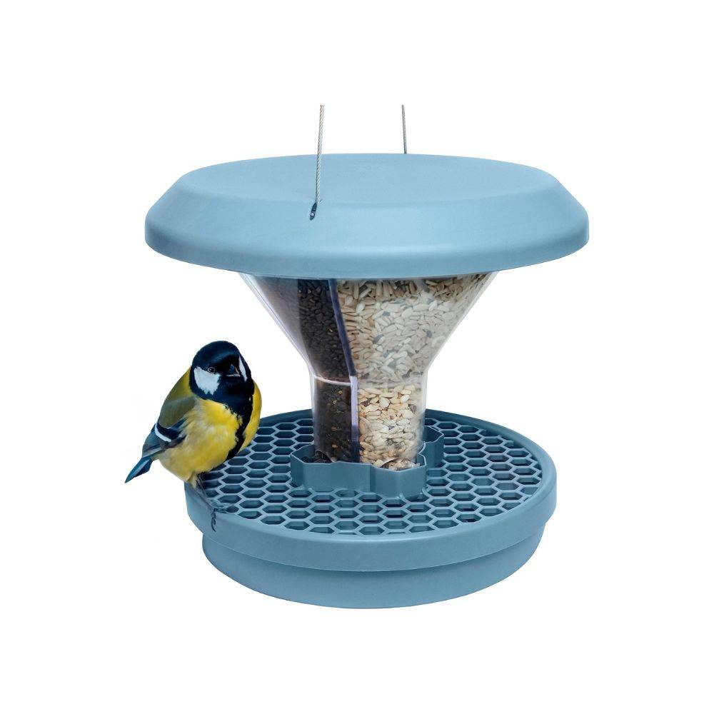 Mangeoire anti-nuisibles SMART BIRDS pour oiseaux bleue SWISSINNO - Image 2