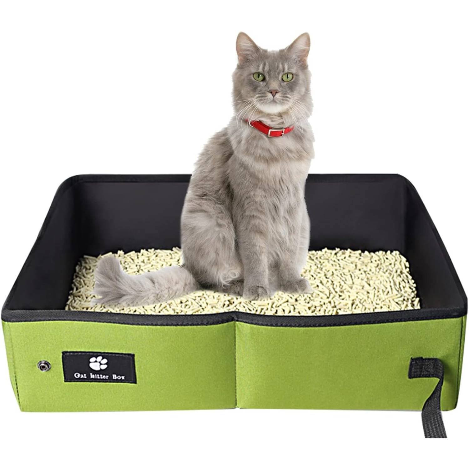 DtopbuyAge - Bac à litière pliable pour chat - Portable, imperméable S DtopbuyAge