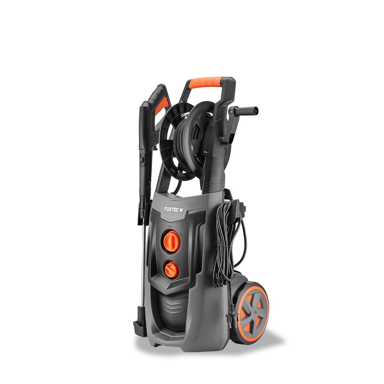 FUXTEC - Nettoyeur Haute Pression FUXTEC FX-HDRP2500 2500W, 195 bar, 7,8 L/min, 468 l/h, enrouleur tuyau, réservoir de nettoyage - Image 2