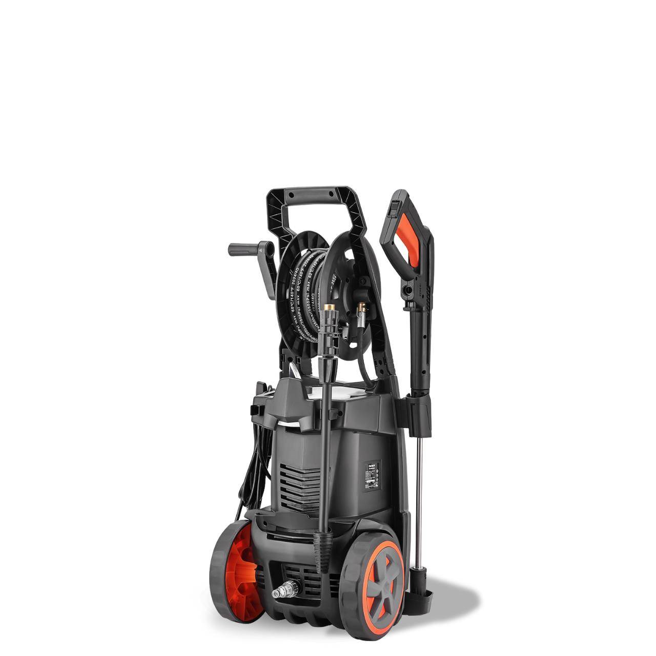FUXTEC - Nettoyeur Haute Pression FUXTEC FX-HDRP2500 2500W, 195 bar, 7,8 L/min, 468 l/h, enrouleur tuyau, réservoir de nettoyage - Image 3