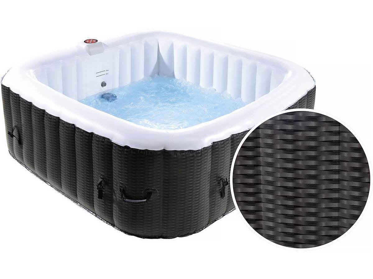 Spa Gonflable Nice En Pvc - 6 Places - Marron/crème -habitat Et Jardin - Image 1