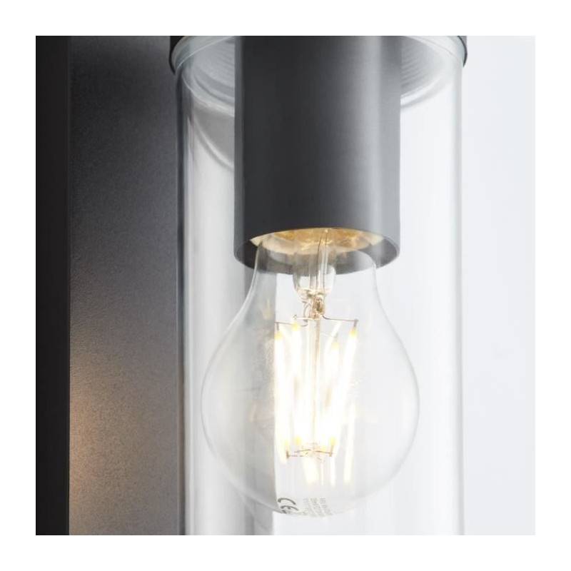 Brilliant - Applique Exterieure Descendante Aosta Noir Depoli Ampoule E27 Max 25 W - Brilliant - Imagen 3