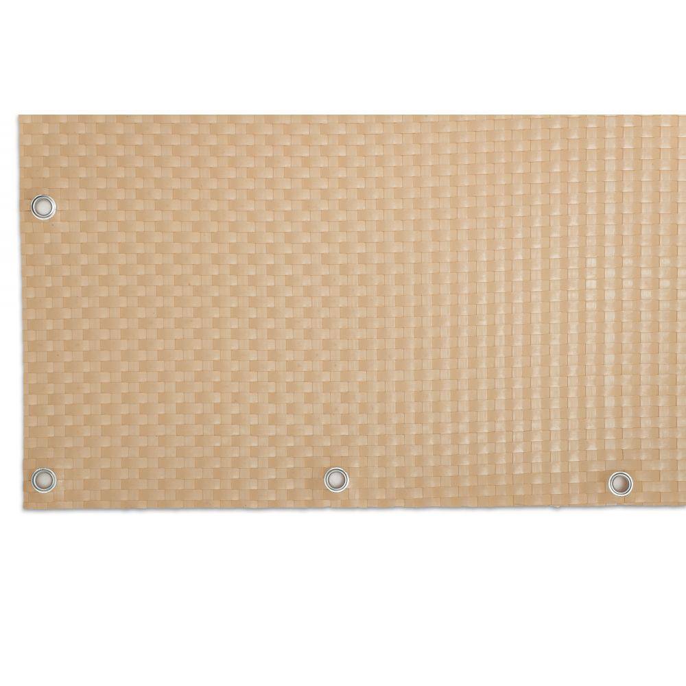 Rattan Art - Brise-vue en résine tressée avec oeillets métalliques coloris beige 1 x 3 m - Imagen 3