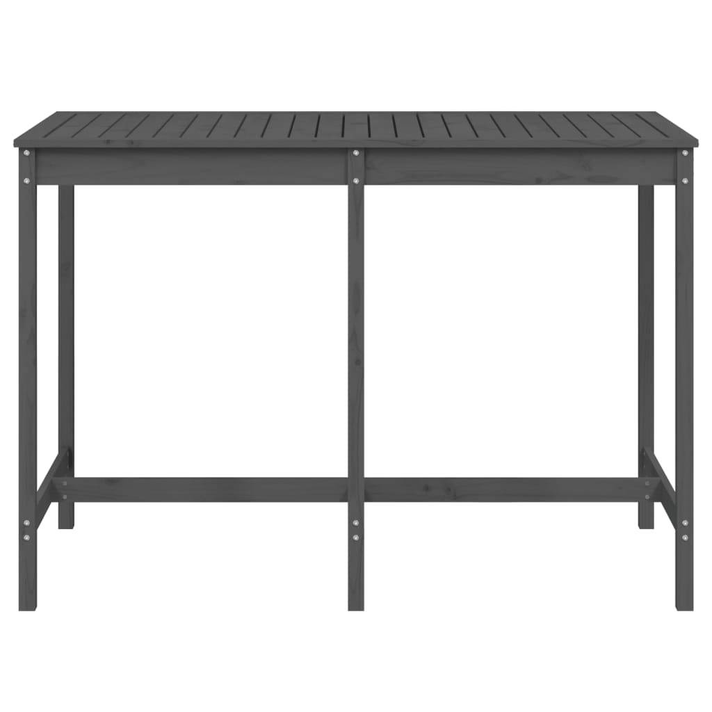 Table de jardin bois massif pin gris 159,5 x 82,5 x 110 cm - PANGIVO - Image 4
