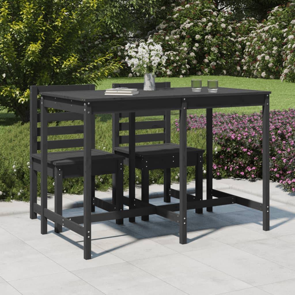 Table de jardin bois massif pin gris 159,5 x 82,5 x 110 cm - PANGIVO - Image 1