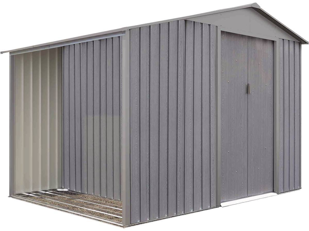 Habitat Et Jardin - Abri Jardin Métal + Bucher "bois Vieilli 9163" - 5,31m² - 278 X 191 X 195 Cm -habitat Et Jardin - Imagen 1