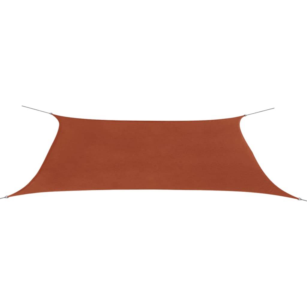 Voile toile d'ombrage parasol en tissu oxford rectangulaire 4 x 6 m terracotta - Imagen 1