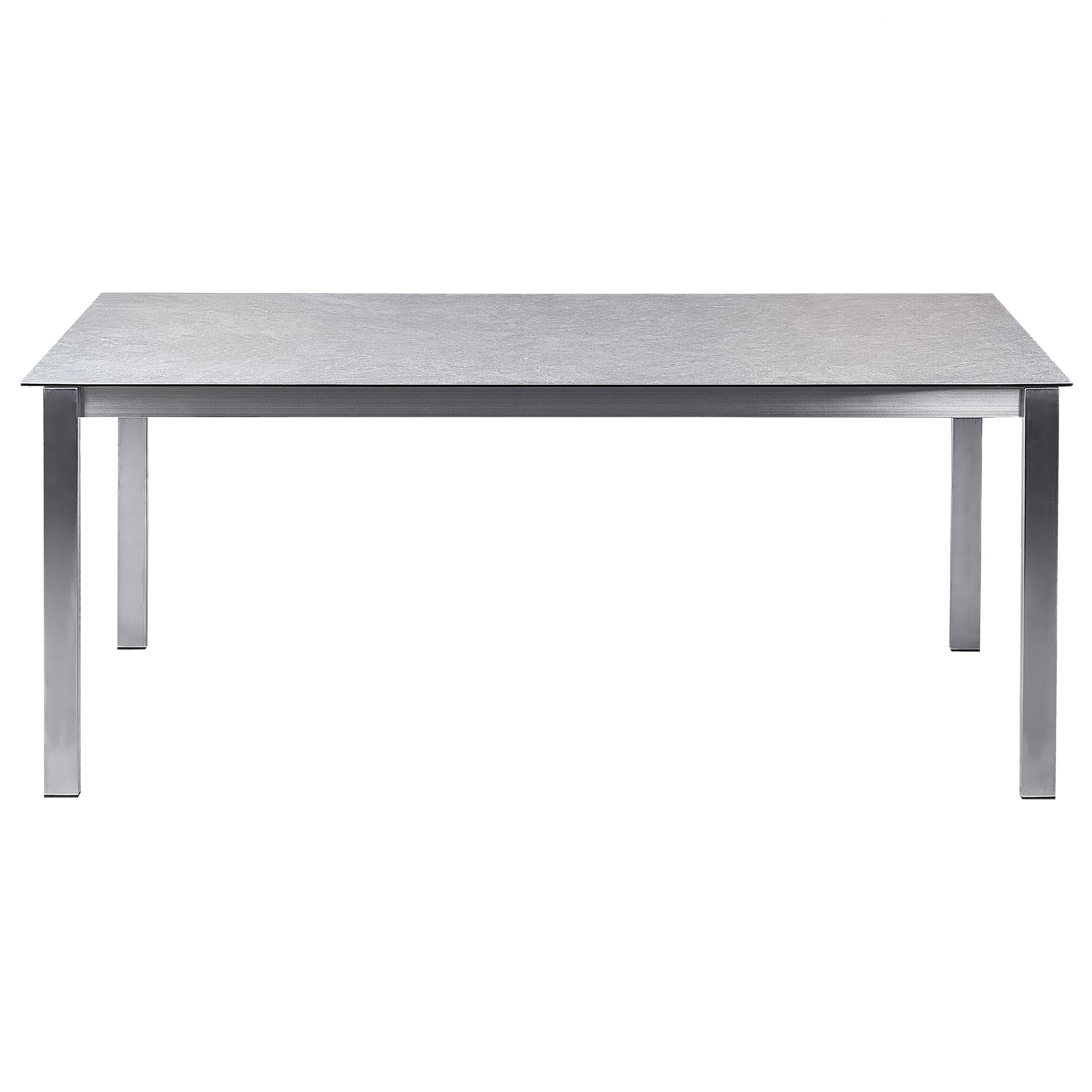 Beliani - Set de salle à manger, 6 Personnes Verre de sécurité Gris COSOLETO - Beliani - Imagen 5