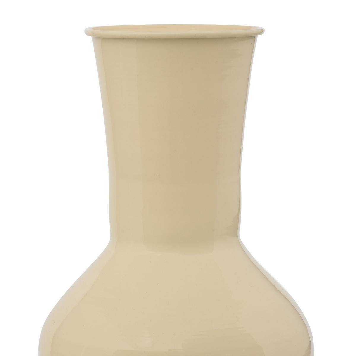 Atmosphera - Vase haut en métal emmaillé Jaune H 34.5  cm - Image 2