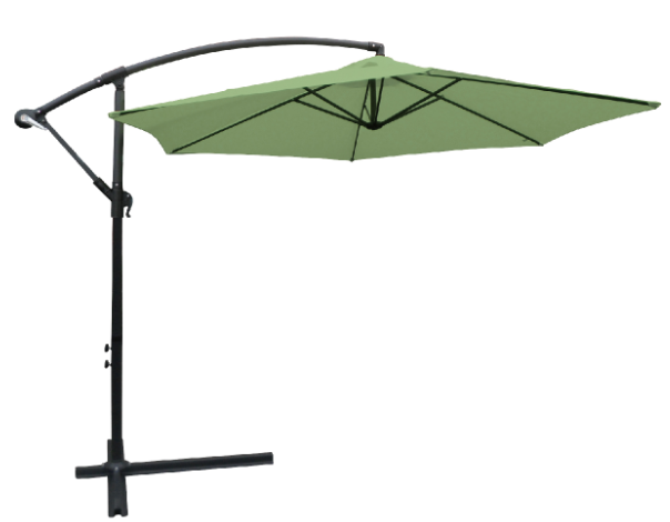 Chalet & Jardin - Parasol déporté rond COLLIOURE - Vert amande Chalet & Jardin - Image 1