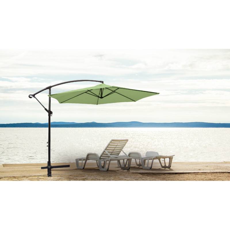 Chalet & Jardin - Parasol déporté rond COLLIOURE - Vert amande Chalet & Jardin - Image 3