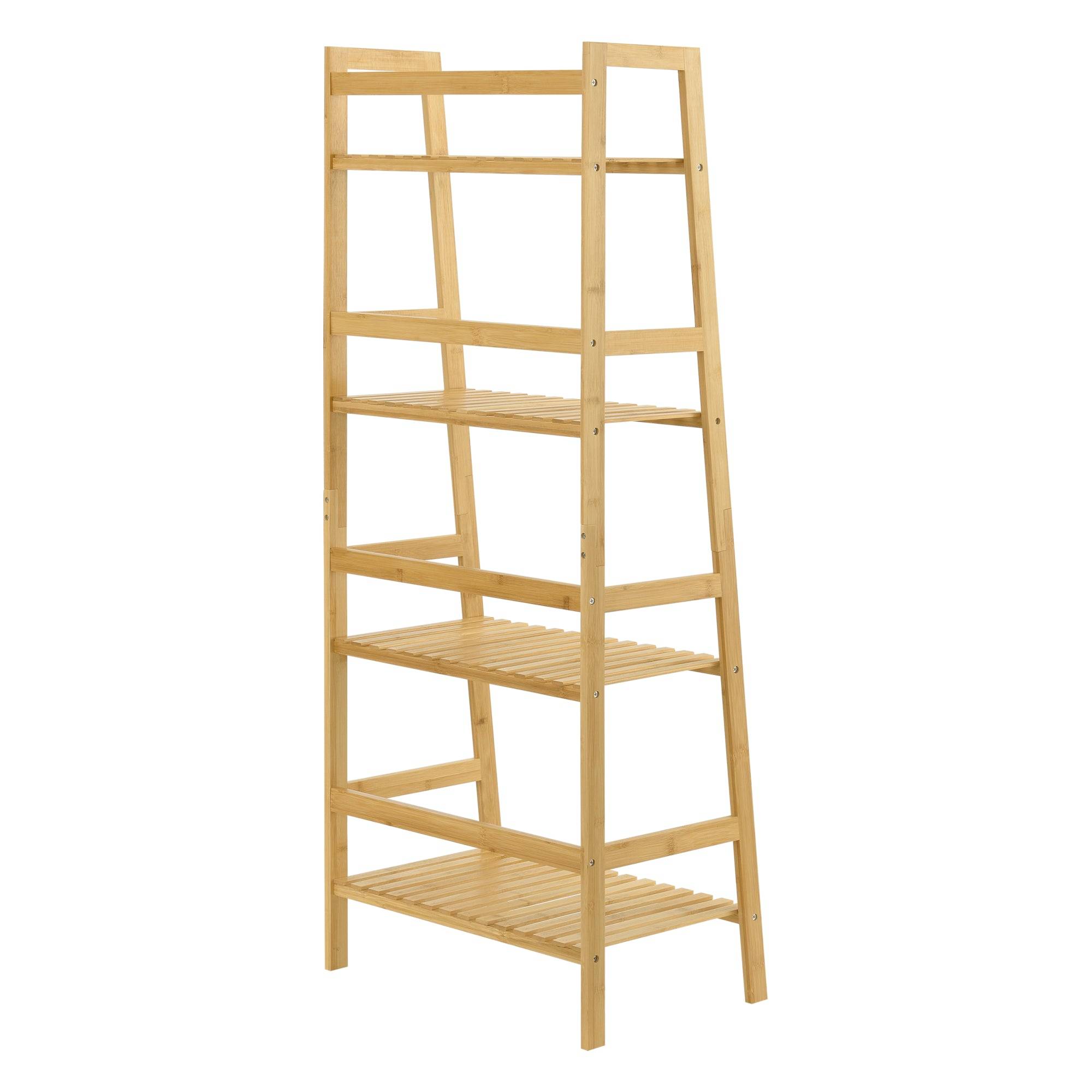 Helloshop26 - Étagère échelle à 4 niveaux 48 x 32 x 123 cm bambou - Imagen 2