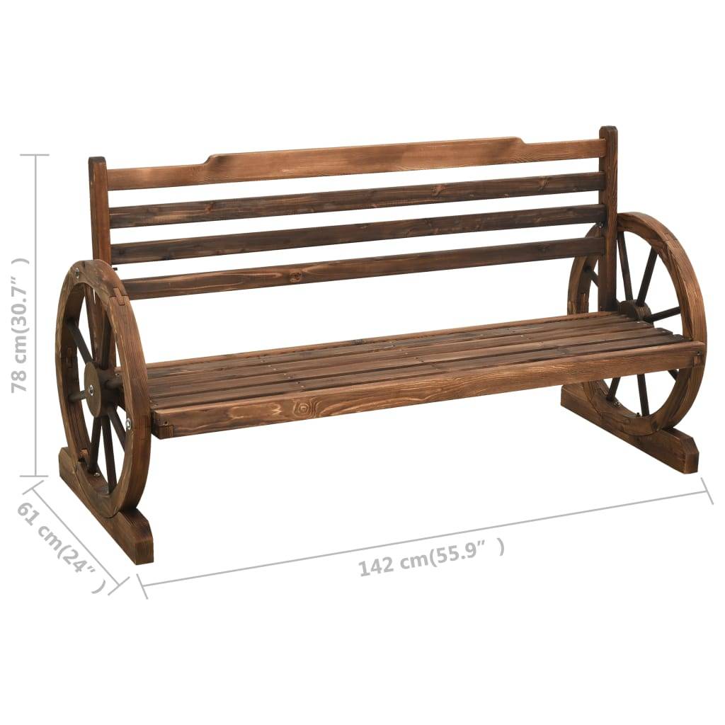 Maison Chic - Banc de jardin - Banc d'extérieur - Banquette 142 cm Bois de sapin massif - Imagen 8