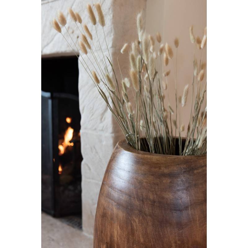 Pot en bois de paulownia brun 43x43x52cm - J-Line - Image 2