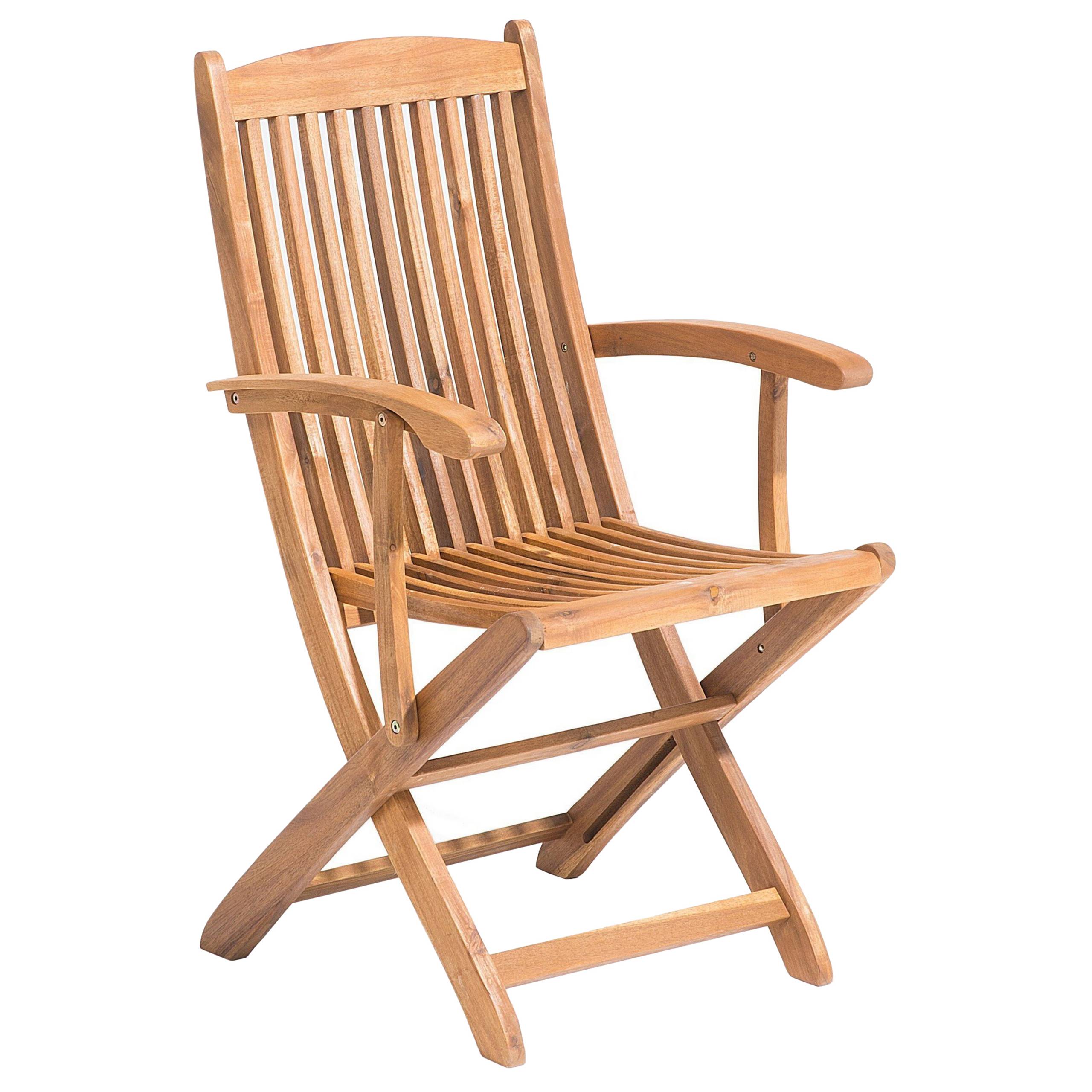 Beliani - Lot 2 Chaises de Jardin Pliables en Bois d'Acacia avec Coussins d'Assise Terracota Confort et Design pour Terrasse au Style Campagne Beliani - Imagen 6
