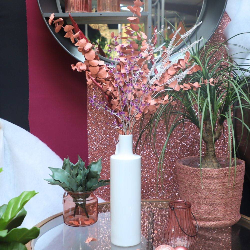 Branche de Fleurs «Cristal» en verre transparent 90cm Chemin de campagne - Imagen 3