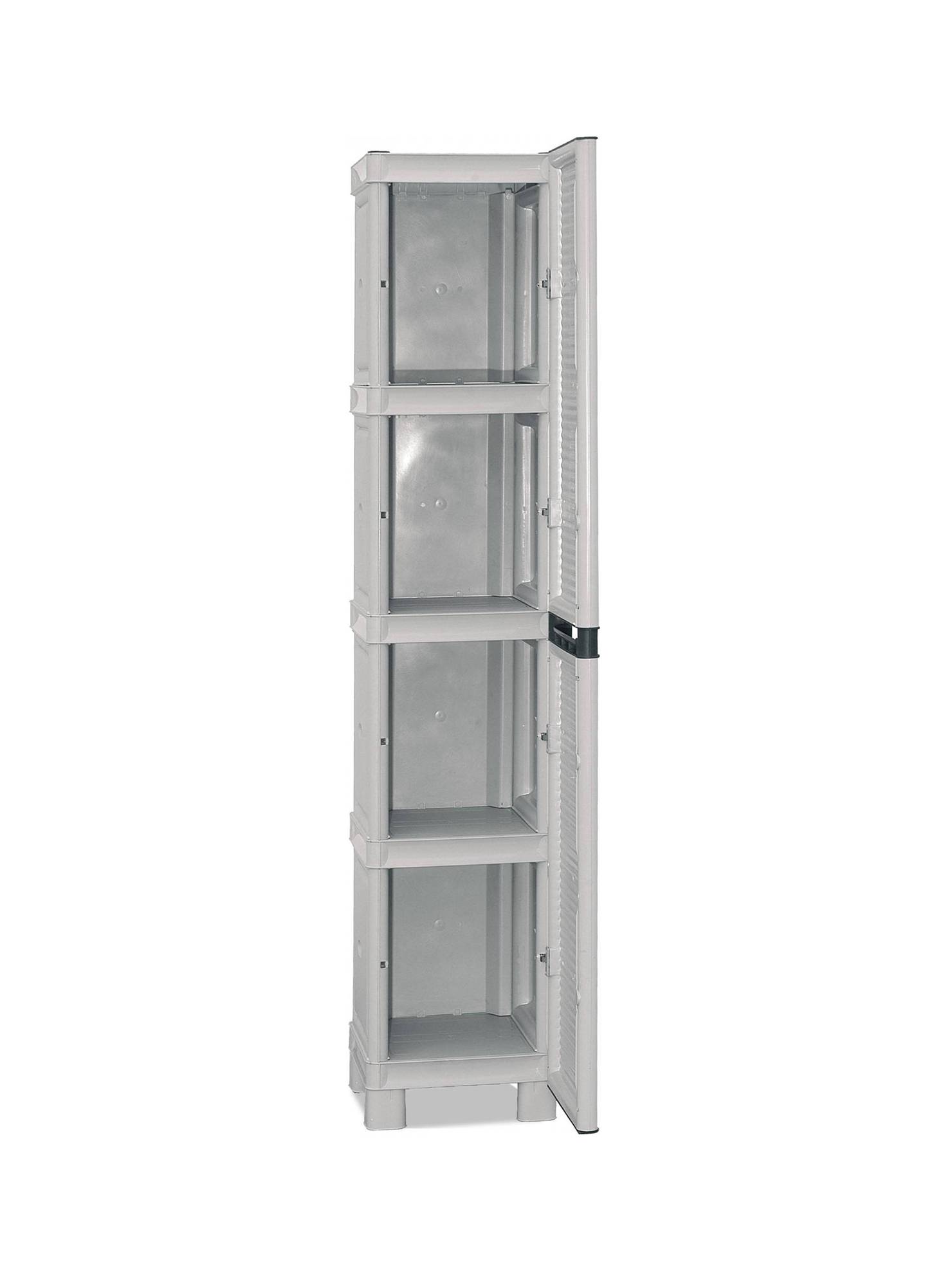 Dmora - Armoire d'extérieur Namur, Armoire polyvalente, Armoire de buanderie, Armoire d'extérieur, 100% Made in Italy, Gris clair, 35x39h172 cm - Dmora - Imagen 7
