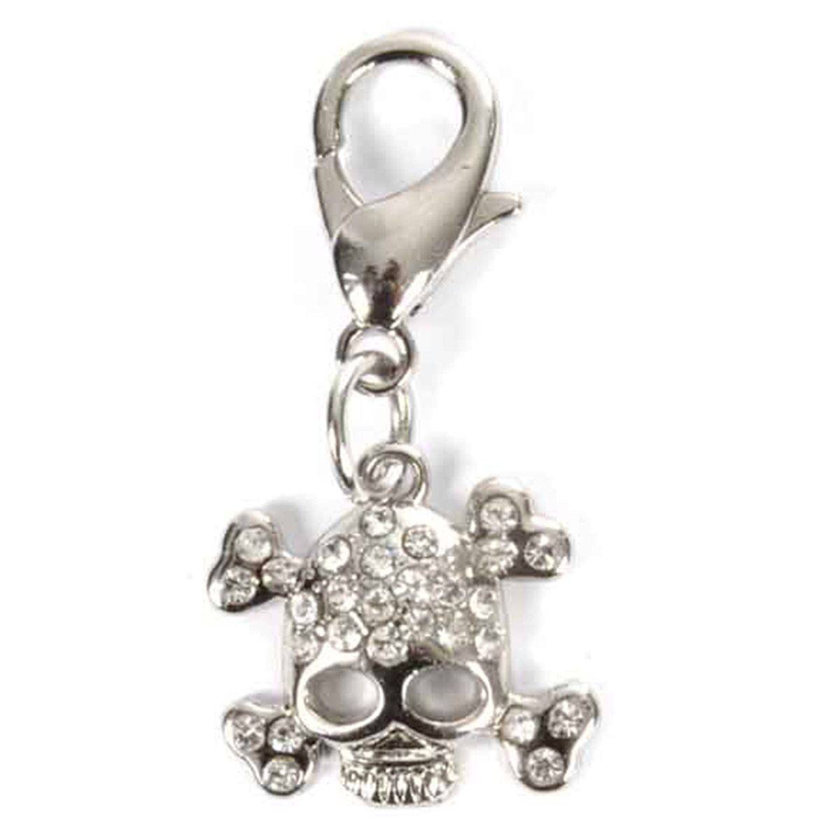 Love Story - Pendentif pour Collier "Tête de Mort" 4cm Argent - Image 1