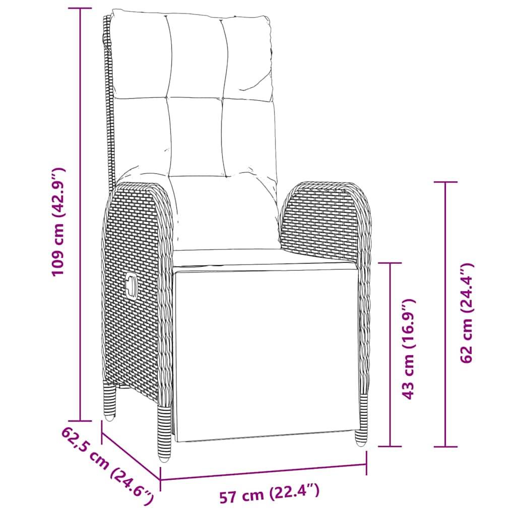 ComfortXL - Salon de jardin 4 places avec chaises inclinables et repose-pieds Noir – ComfortXL Outdoor Living - Image 10