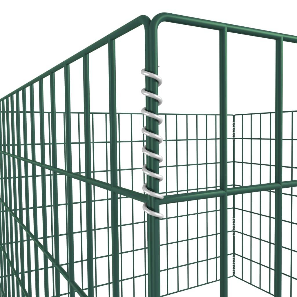 Bac à compost carré en acier laqué 700L pour déchets de jardin Vert – ComfortXL Outdoor Living - Image 3