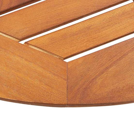 Table de Bistro Ronde Pliante en Bois d'Acacia Huilé, Ø 60 cm avec Trou pour Parasol – ComfortXL Outdoor Living - Image 9