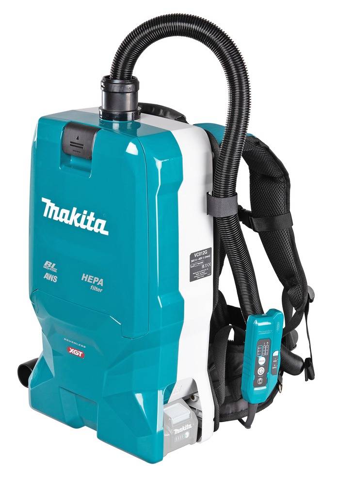 Makita - Aspirateur dorsal - Nettoyage - XGT 40V, volume 6 L avec AWS (Chantier), sans batterie ni chargeur - MAKITA - VC012GZ01