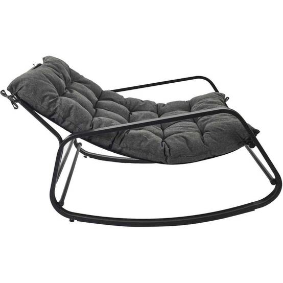 The Home Deco Factory - Fauteuil de jardin à bascule en métal Miamii - Image 4