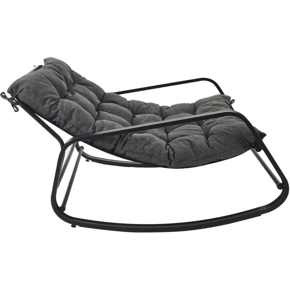 The Home Deco Factory - Fauteuil de jardin à bascule en métal Miamii - Image 4