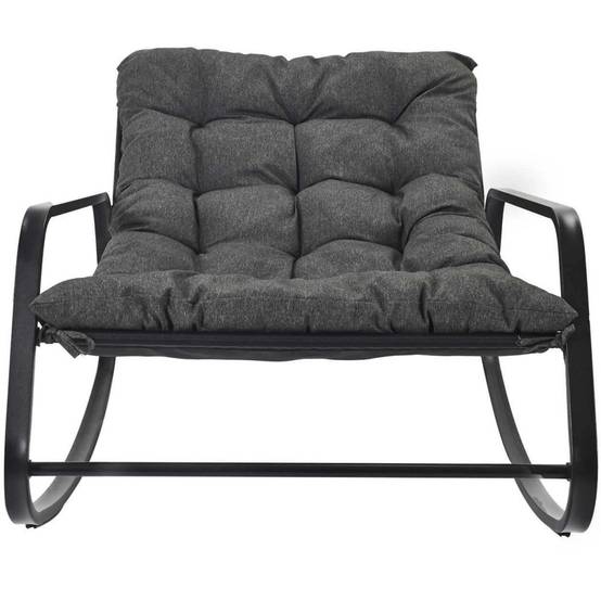 The Home Deco Factory - Fauteuil de jardin à bascule en métal Miamii - Image 3