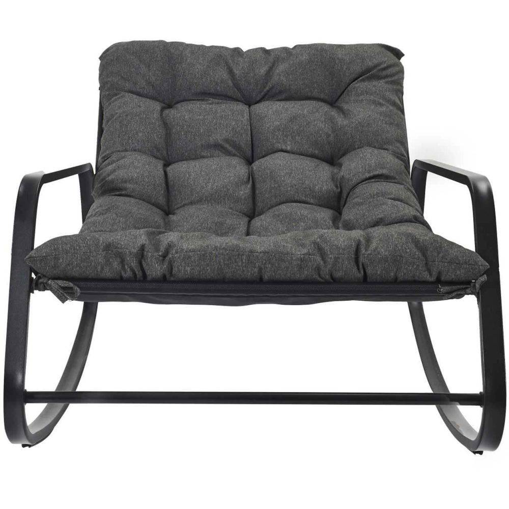 The Home Deco Factory - Fauteuil de jardin à bascule en métal Miamii - Image 3