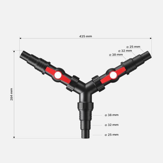 Raccord d'arrosage en Y -Distributeur Y 25-32-38mm avec Valves de Réglage pour Bassin et Arrosage - Living123 - Image 2
