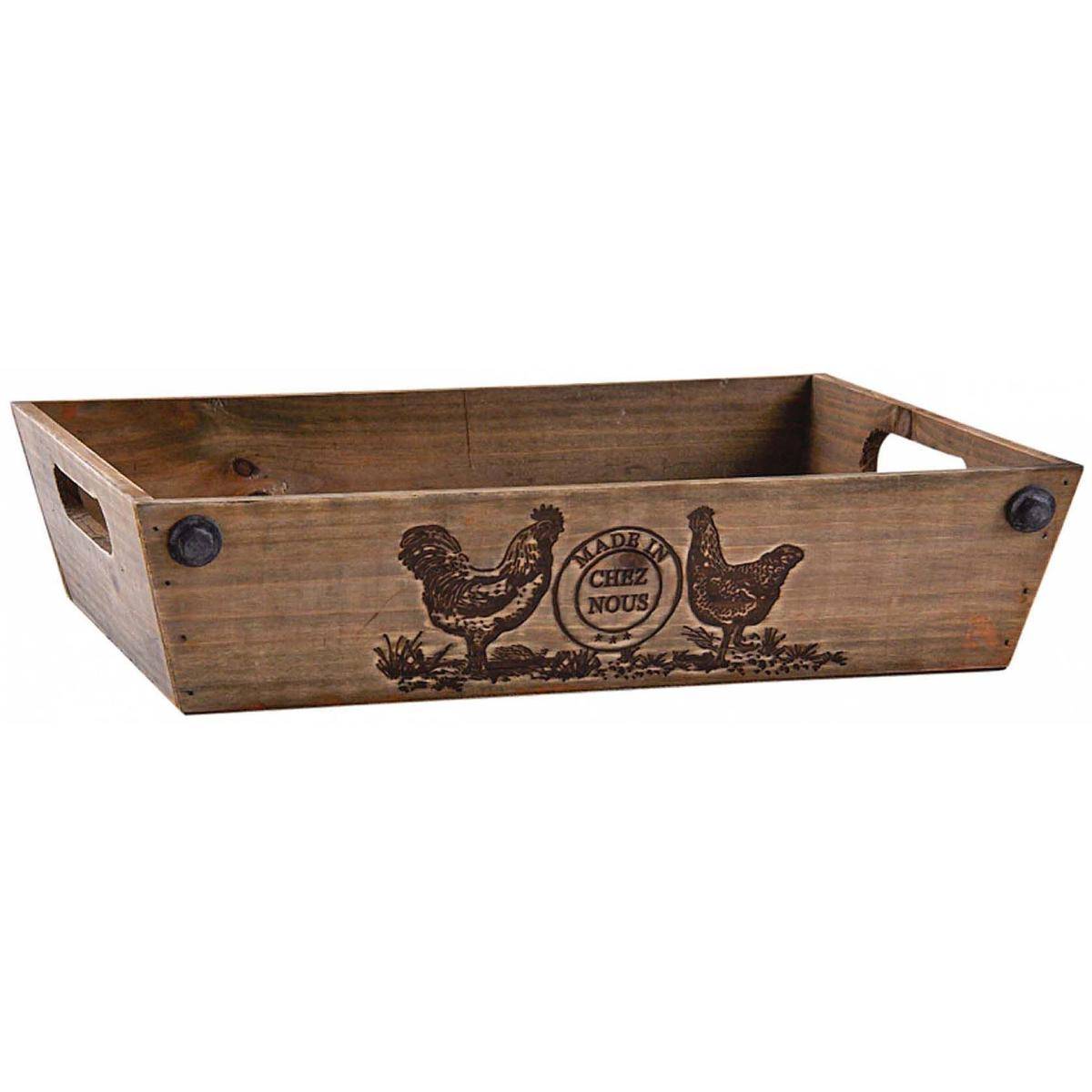 Aubry Gaspard - Manne en bois teinté Made in chez nous
