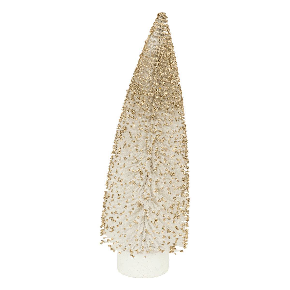 Feeric Christmas - Décoration sapin blanc et or H30cm 10 LED blanc chaud à piles - Feeric Lights & Christmas - Imagen 1