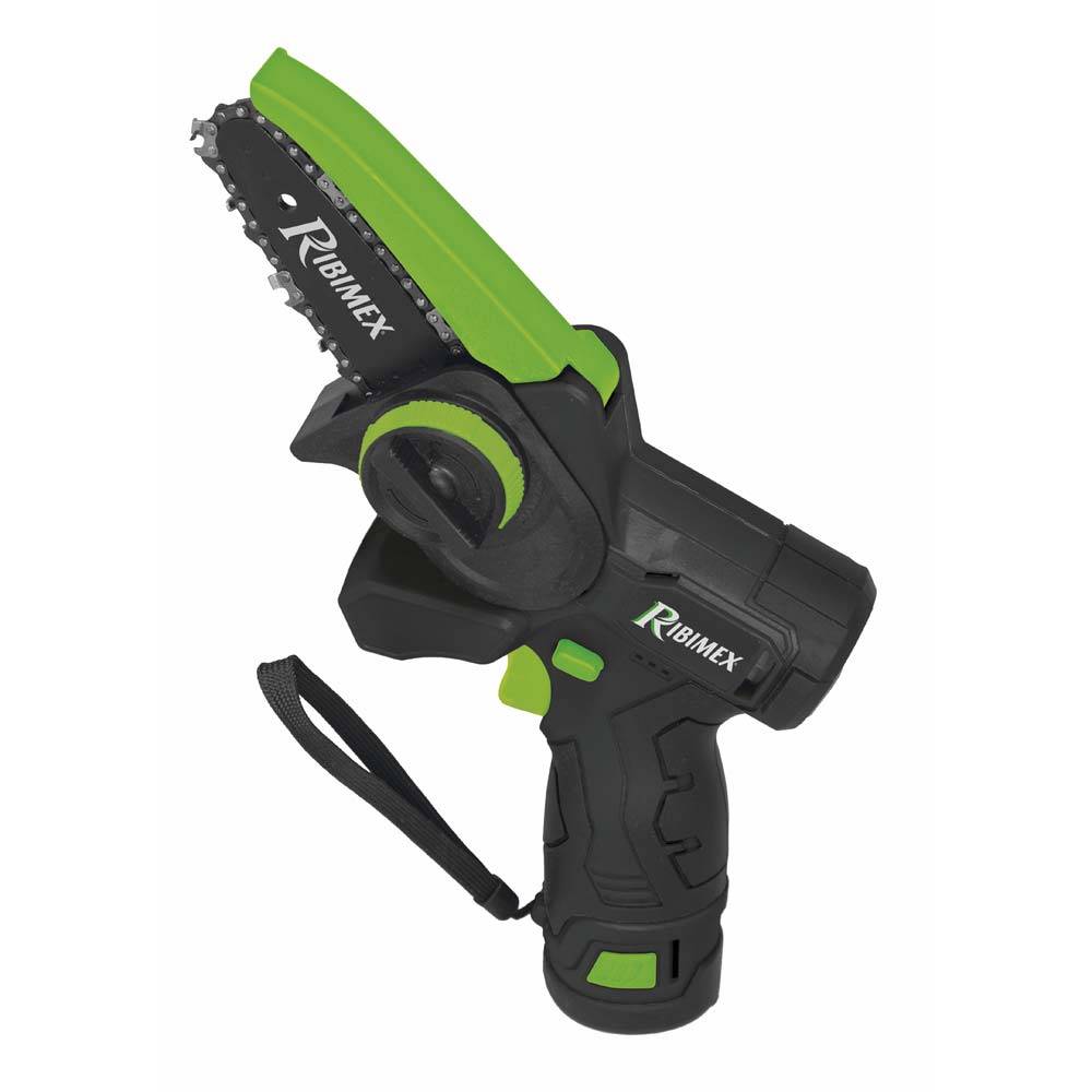 Ribimex - Élagueuse à batterie 12v avec chargeur diam. branche 70mm guide 112mm