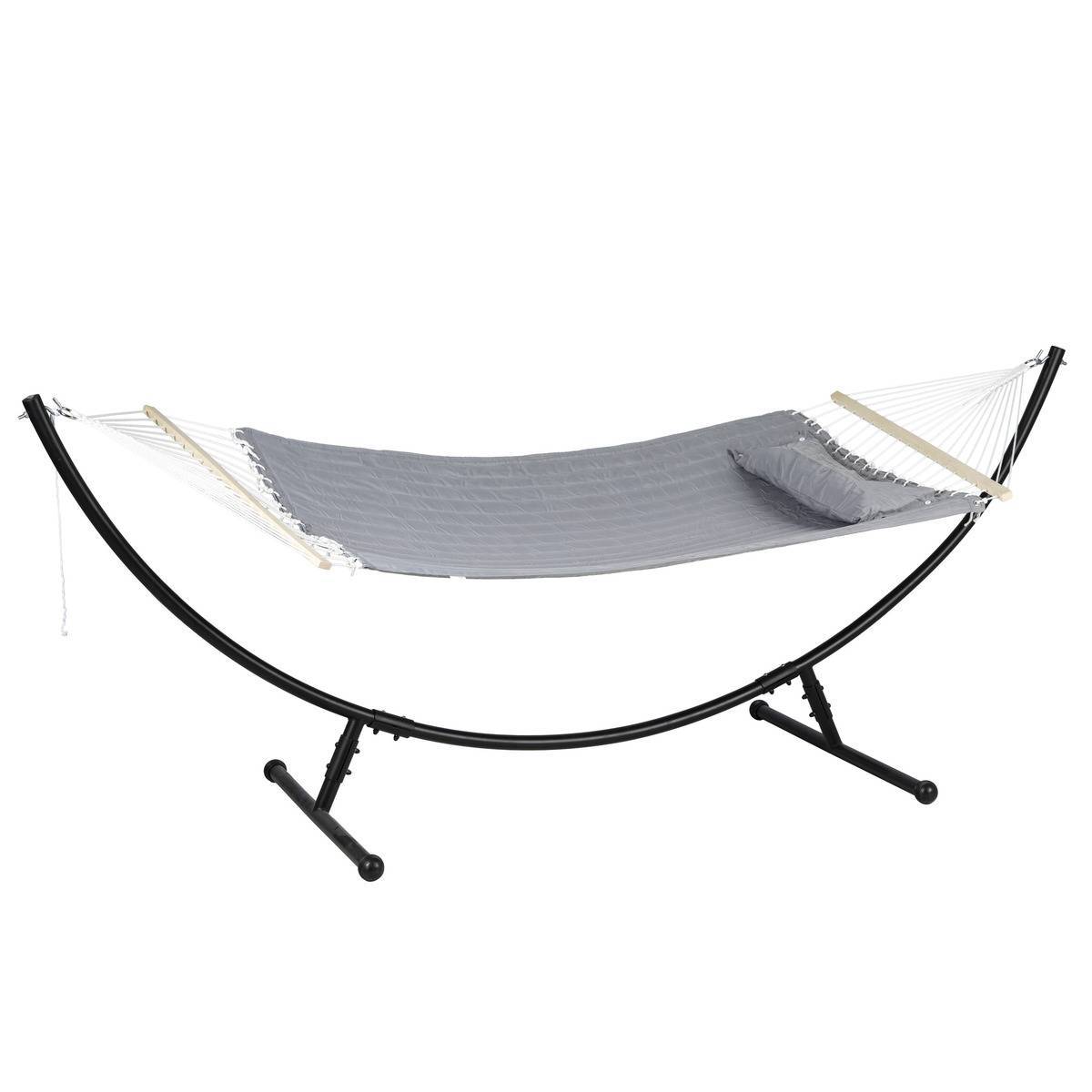 Hesperide - Toile de hamac matelassé "Akio" gris perle 190x140cm en polyester et bois Hespéride - Imagen 2