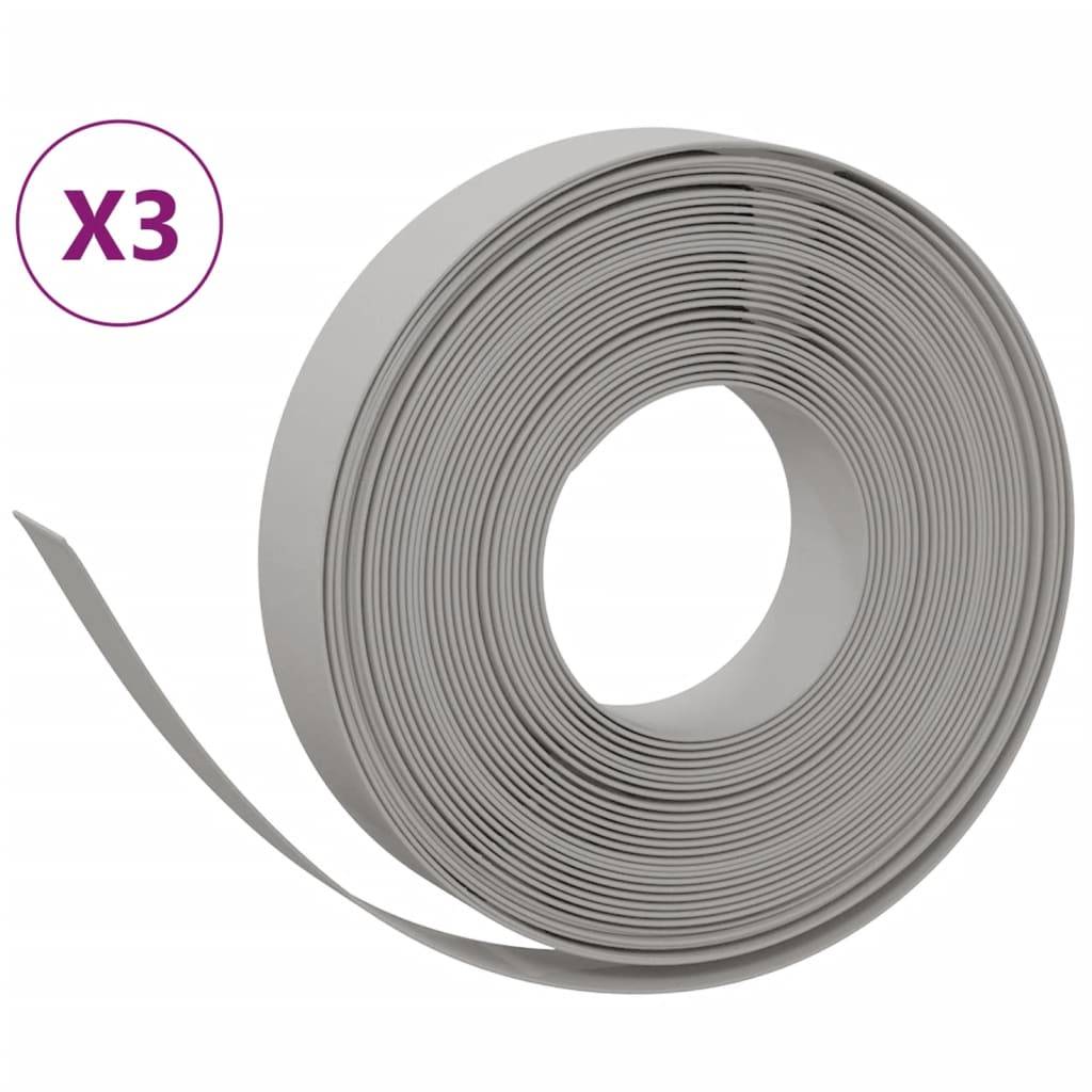 Bordure pelouse polyéthylène aménagement extérieur séparation 10mx10cm gris - ComfortXL Outdoor Living - Image 2