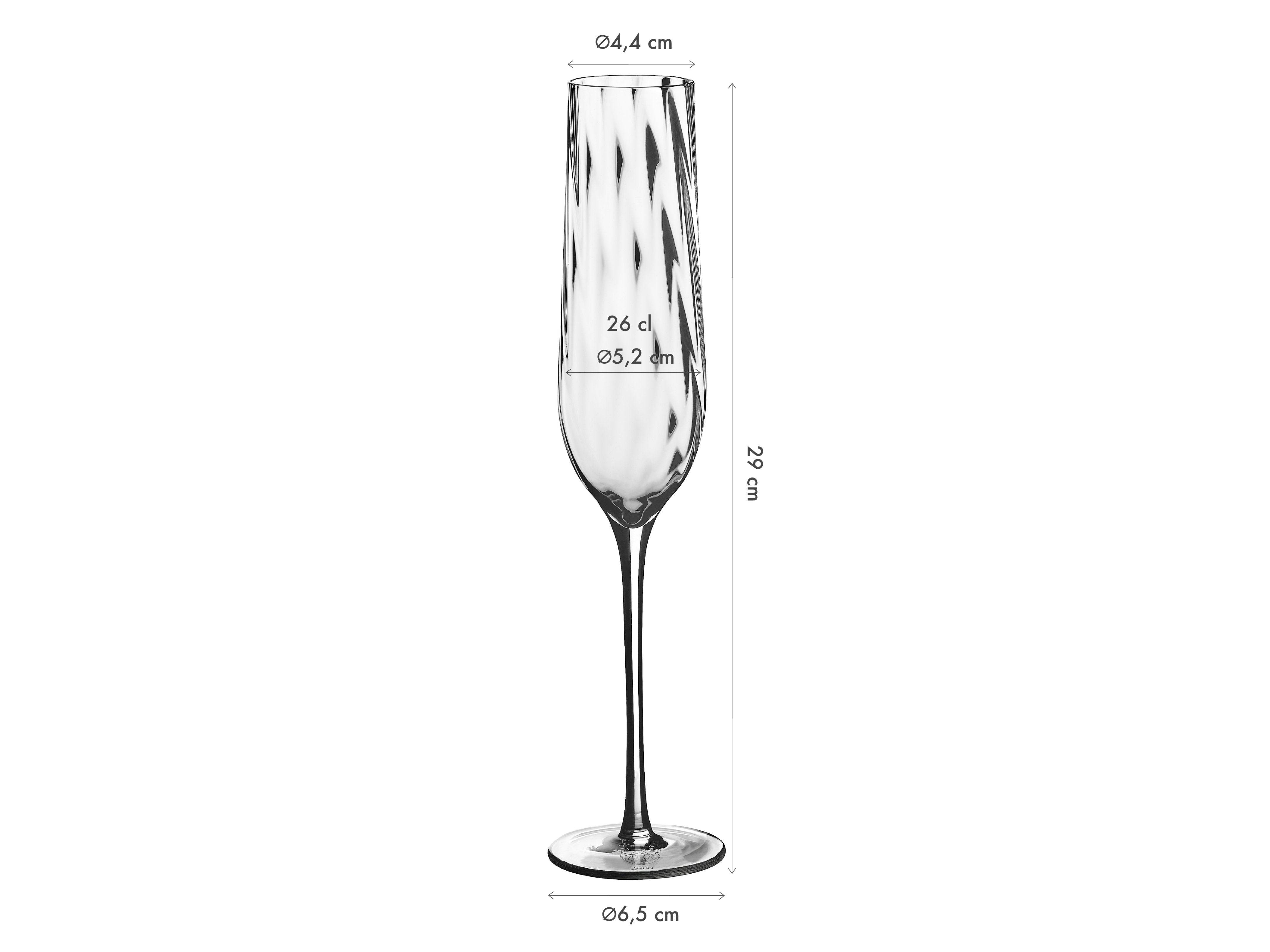 Lot de 6 Verres à champagne en Cristallin (cristal sans plomb) "STEN", Bjorn - Image 3