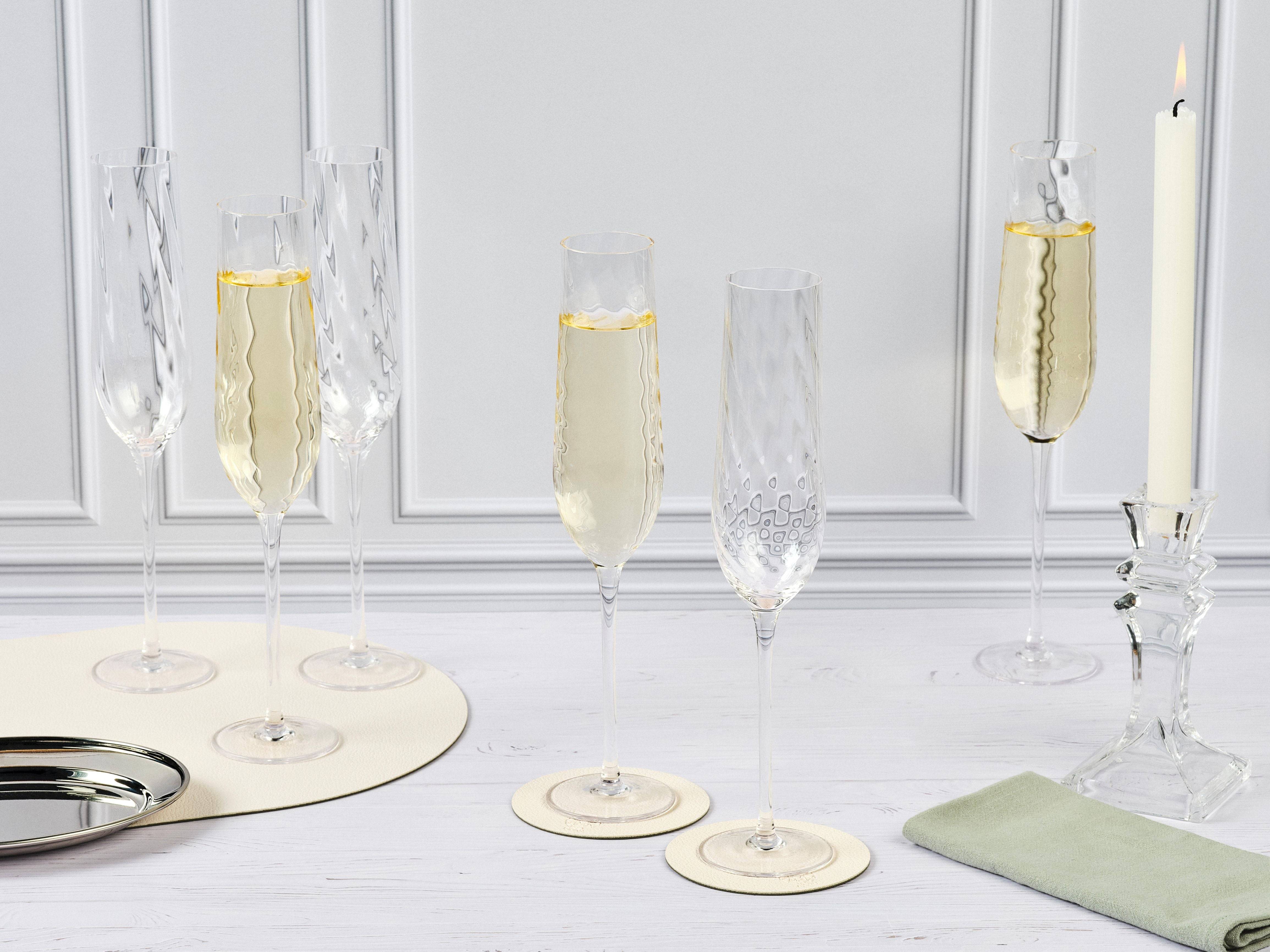 Lot de 6 Verres à champagne en Cristallin (cristal sans plomb) "STEN", Bjorn - Image 2