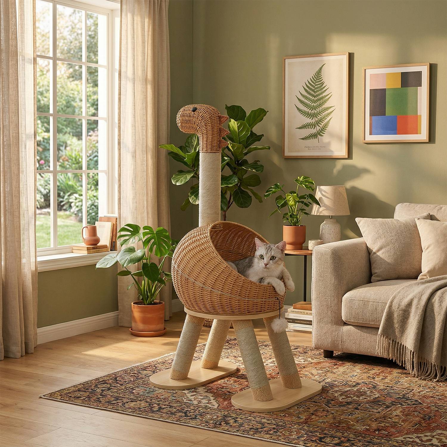 Arbre à Chat Moderne en Forme de Dinosaure 116 cm PAWZ Road - Image 5