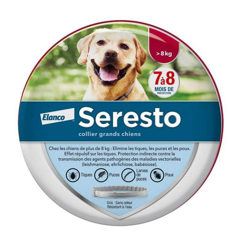 Bayer - Collier antiparasitaire grand chien - Seresto Collier x12 - Imagen 1