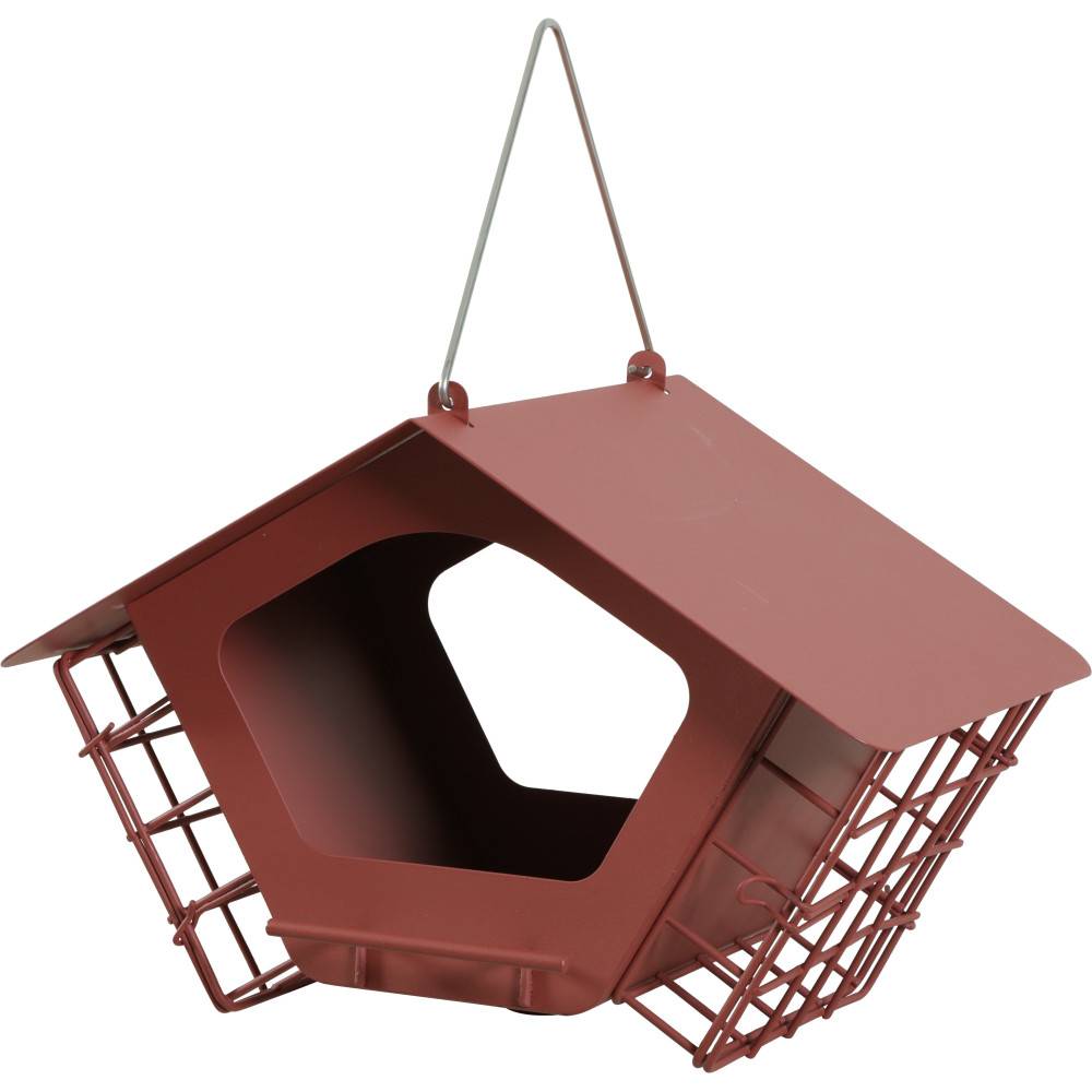 Zolux - Comedero Cabaña dúo XL rojo para semillas y bloques de grasa para pájaros - Imagen 3