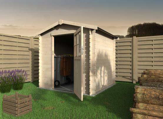Decor et Jardin - ABRI DE JARDIN BOIS HAYA - 3,42 m² - Ep : 19 mm - 2,10x2,10 - couleur naturel - Décor et Jardin - Image 2