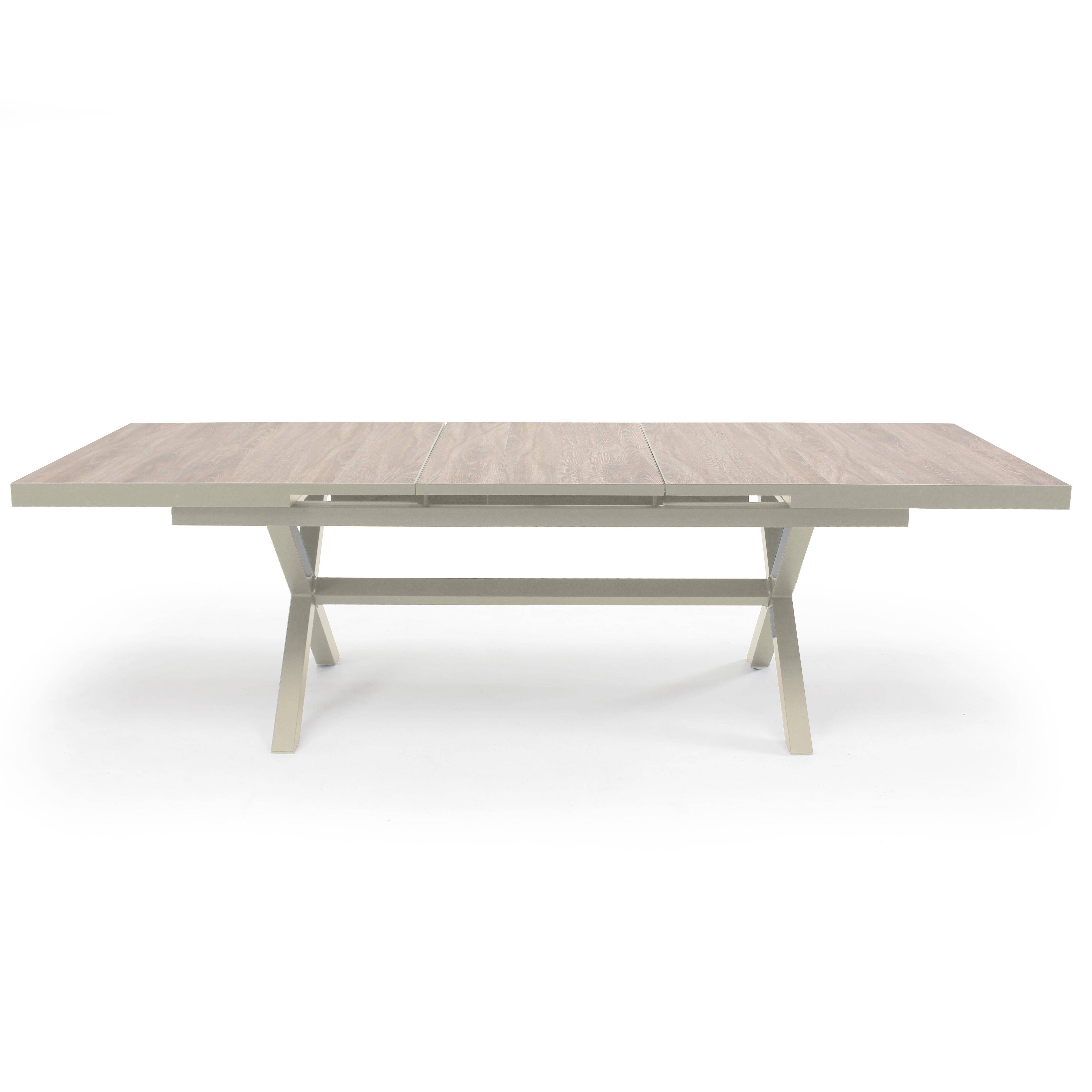 Oviala - Table de jardin extensible en aluminium et céramique 10 places crème Tivoli - Oviala - Image 6